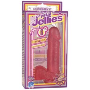 Crystal Jellies Ballsy Cocks With Suction Cup Base – Pink 6″