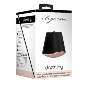 Rotating & Vibrating Clitoral Stimulator – Dazzling – Black