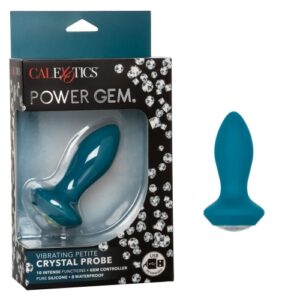 Power Gem Vibrating Petite Crystal Probe – Blue